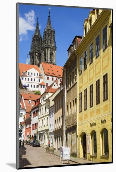 View from the Street 'Burgberg' in the Old Town of Mei§en to the Cathedral-Uwe Steffens-Mounted Photographic Print