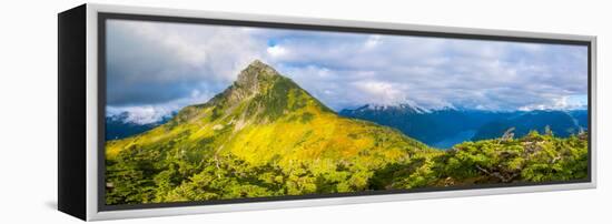 View from the summit of Mt. Verstovia, Sitka, Alaska, USA-Mark A Johnson-Framed Premier Image Canvas