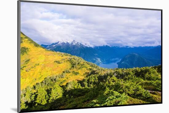 View from the summit of Mt. Verstovia, Sitka, Alaska, USA-Mark A Johnson-Mounted Photographic Print