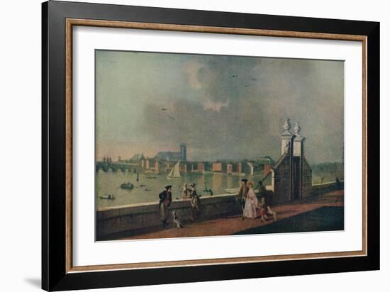 'View from the Terrace of Old Somerset House', c1770-Paul Sandby-Framed Giclee Print