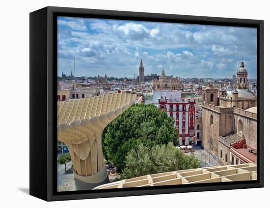 View from the Top of Metropol Parasol Structure, Seville, Spain-Felipe Rodriguez-Framed Premier Image Canvas