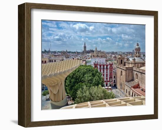 View from the Top of Metropol Parasol Structure, Seville, Spain-Felipe Rodriguez-Framed Photographic Print