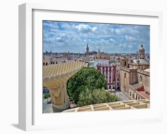 View from the Top of Metropol Parasol Structure, Seville, Spain-Felipe Rodriguez-Framed Photographic Print