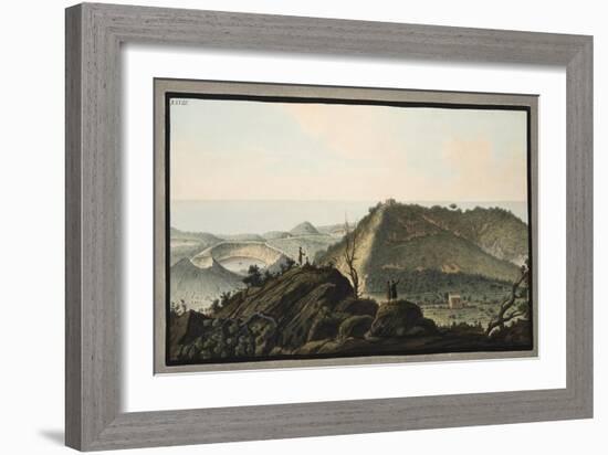 View from the Top of Monte Gauro or Barbaro into its Crater-Pietro Fabris-Framed Giclee Print