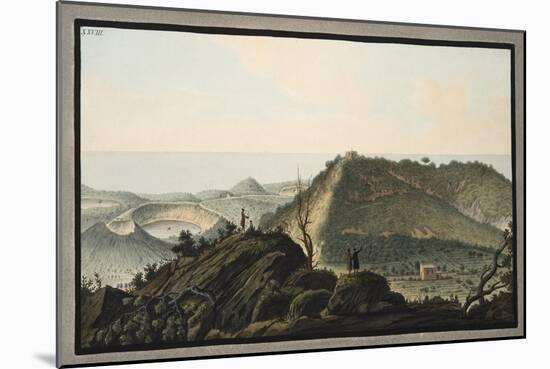 View from the Top of Monte Gauro or Barbaro into its Crater-Pietro Fabris-Mounted Giclee Print