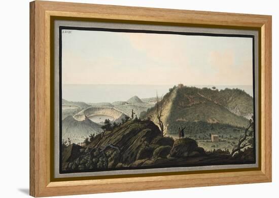View from the Top of Monte Gauro or Barbaro into its Crater-Pietro Fabris-Framed Premier Image Canvas