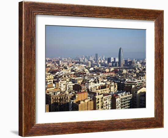 View From the Top of the Sagrada Familia, Barcelona, Catalonia, Spain, Europe-Mark Mawson-Framed Photographic Print