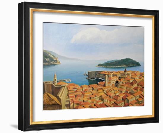 View From The Top Of The World-kirilstanchev-Framed Art Print