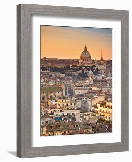 View from the Top of Vittoriano, Rome, Lazio, Italy, Europe-Francesco Iacobelli-Framed Photographic Print