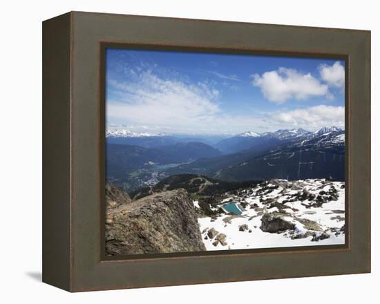 View from the Top of Whistler Mountain, Whistler, British Columbia, Canada, North America-Martin Child-Framed Premier Image Canvas