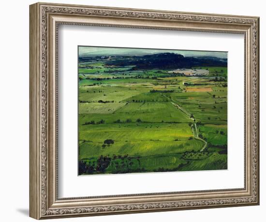 View from the Tor I, 2008, (Oil on Canvas)-Helen White-Framed Giclee Print