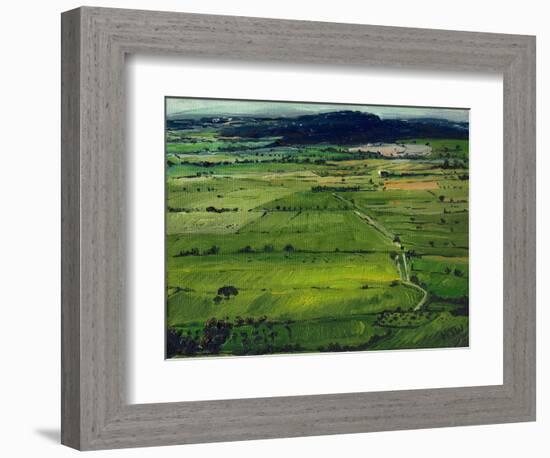 View from the Tor I, 2008, (Oil on Canvas)-Helen White-Framed Giclee Print