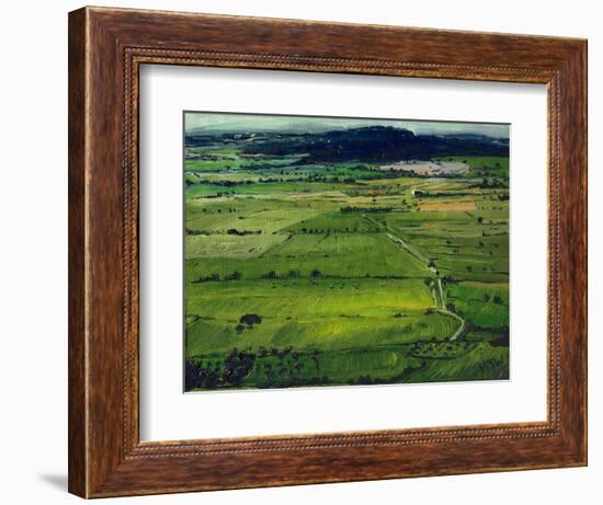 View from the Tor I, 2008, (Oil on Canvas)-Helen White-Framed Giclee Print