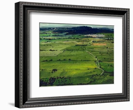 View from the Tor I, 2008, (Oil on Canvas)-Helen White-Framed Giclee Print