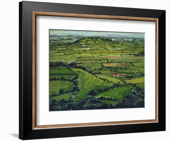 View from the Tor Ii, 2008, (Oil on Canvas)-Helen White-Framed Giclee Print