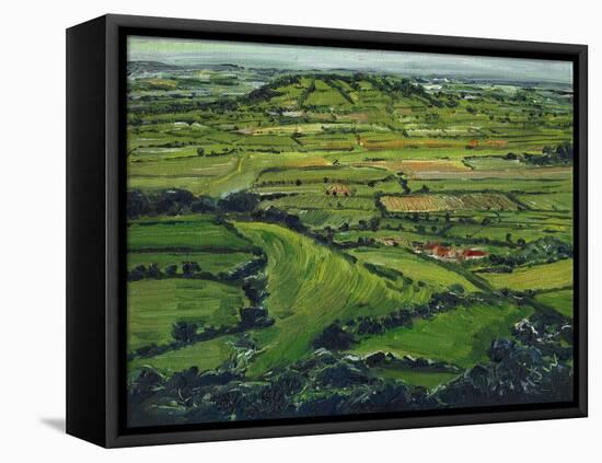 View from the Tor Ii, 2008, (Oil on Canvas)-Helen White-Framed Premier Image Canvas