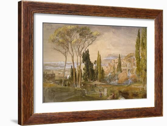 View from the Villa D'Este at Tivoli, 1839-Samuel Palmer-Framed Giclee Print