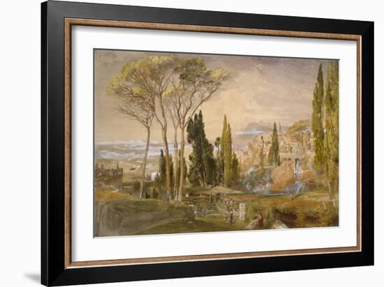 View from the Villa D'Este at Tivoli, 1839-Samuel Palmer-Framed Giclee Print