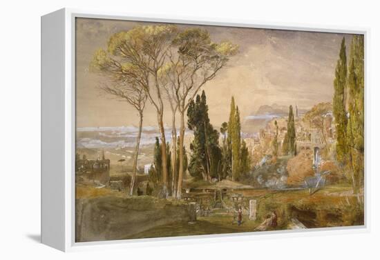 View from the Villa D'Este at Tivoli, 1839-Samuel Palmer-Framed Premier Image Canvas