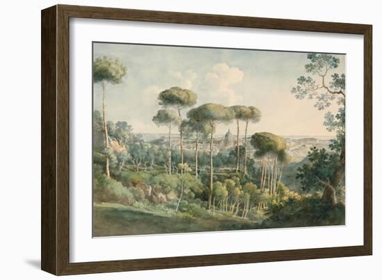 View from the Villa Melini of Rome, 1818/19-Johann Georg von Dillis-Framed Giclee Print