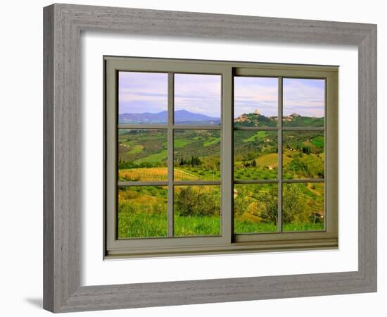 View from the Window at Castiglione D'Orcia-Anna Siena-Framed Giclee Print