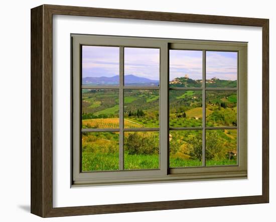 View from the Window at Castiglione D'Orcia-Anna Siena-Framed Giclee Print