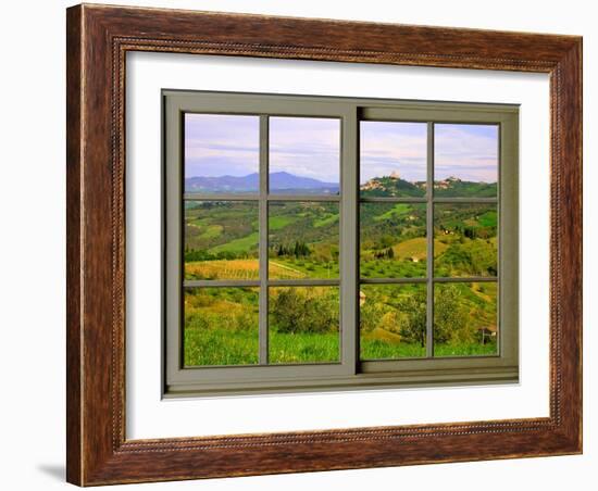 View from the Window at Castiglione D'Orcia-Anna Siena-Framed Giclee Print