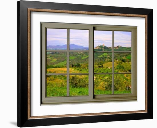 View from the Window at Castiglione D'Orcia-Anna Siena-Framed Giclee Print