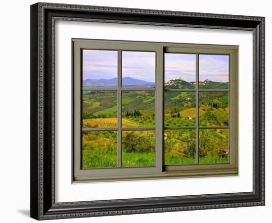 View from the Window at Castiglione D'Orcia-Anna Siena-Framed Giclee Print