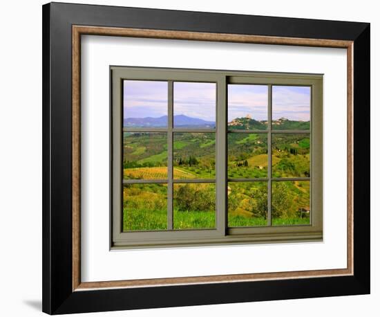 View from the Window at Castiglione D'Orcia-Anna Siena-Framed Giclee Print