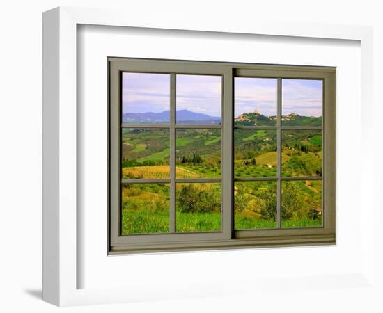 View from the Window at Castiglione D'Orcia-Anna Siena-Framed Giclee Print