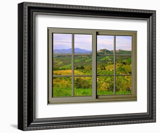 View from the Window at Castiglione D'Orcia-Anna Siena-Framed Giclee Print