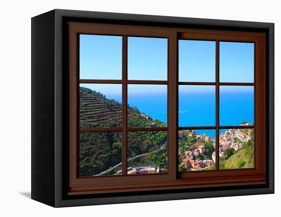 View from the Window at Cinque Terre-Anna Siena-Framed Premier Image Canvas