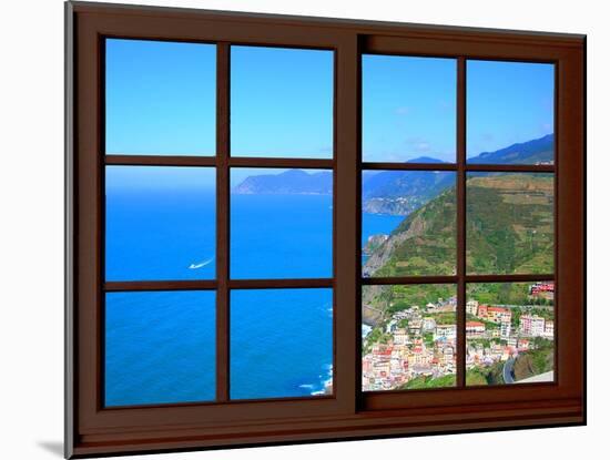 View from the Window at Cinque Terre-Anna Siena-Mounted Giclee Print