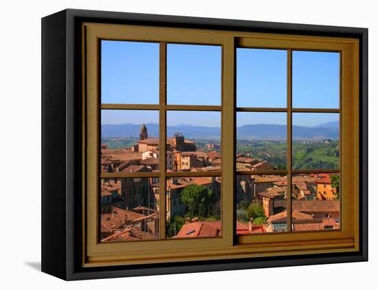 View from the Window at Montalcino, Tuscany-Anna Siena-Framed Premier Image Canvas