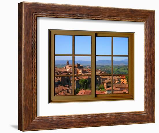 View from the Window at Montalcino, Tuscany-Anna Siena-Framed Giclee Print