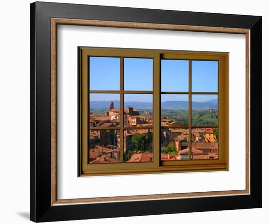 View from the Window at Montalcino, Tuscany-Anna Siena-Framed Giclee Print