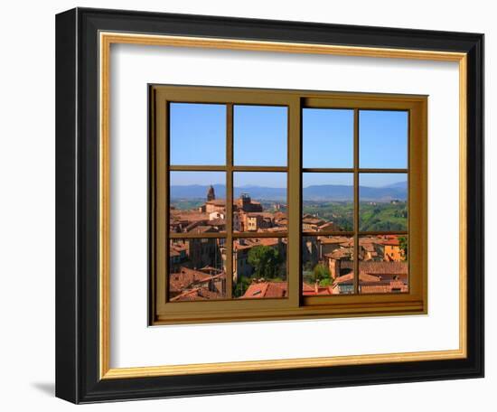 View from the Window at Montalcino, Tuscany-Anna Siena-Framed Giclee Print