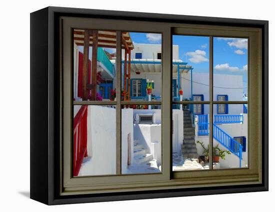 View from the Window at Mykonos Island 3-Anna Siena-Framed Premier Image Canvas