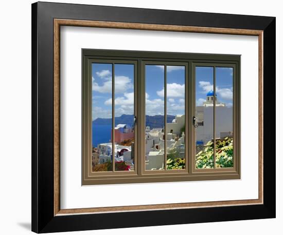 View from the Window at Mykonos Island 4-Anna Siena-Framed Giclee Print