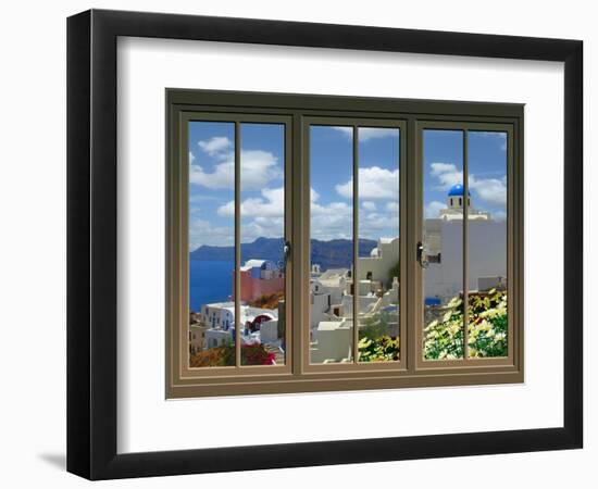 View from the Window at Mykonos Island 4-Anna Siena-Framed Giclee Print