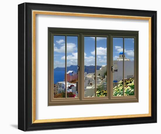 View from the Window at Mykonos Island 4-Anna Siena-Framed Giclee Print