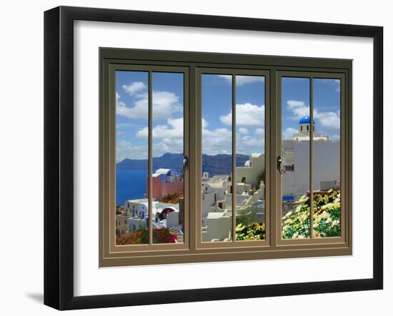 View from the Window at Mykonos Island 4-Anna Siena-Framed Giclee Print