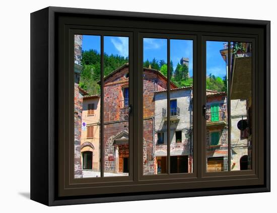 View from the Window at Radicofani, Tuscany-Anna Siena-Framed Premier Image Canvas