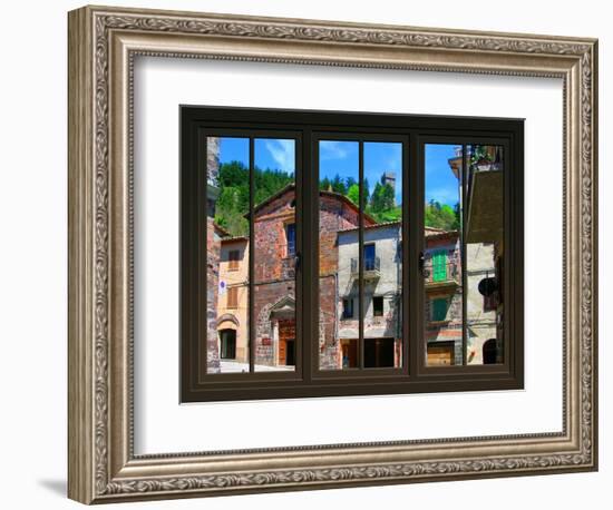 View from the Window at Radicofani, Tuscany-Anna Siena-Framed Giclee Print