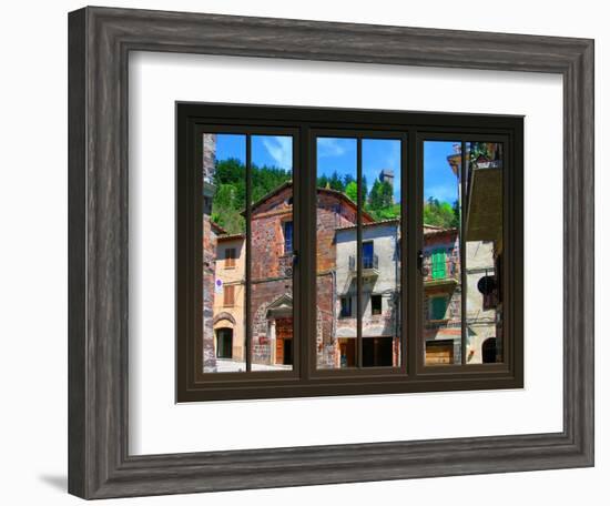 View from the Window at Radicofani, Tuscany-Anna Siena-Framed Giclee Print