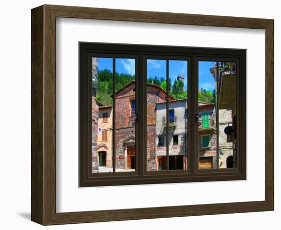 View from the Window at Radicofani, Tuscany-Anna Siena-Framed Giclee Print