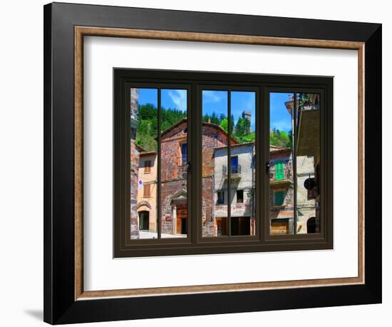 View from the Window at Radicofani, Tuscany-Anna Siena-Framed Giclee Print