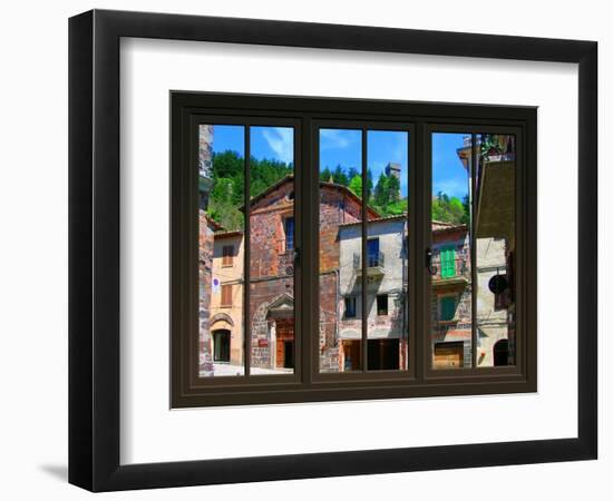 View from the Window at Radicofani, Tuscany-Anna Siena-Framed Giclee Print