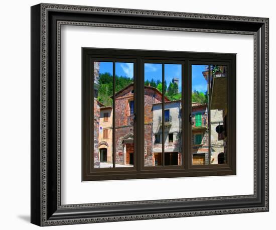 View from the Window at Radicofani, Tuscany-Anna Siena-Framed Giclee Print